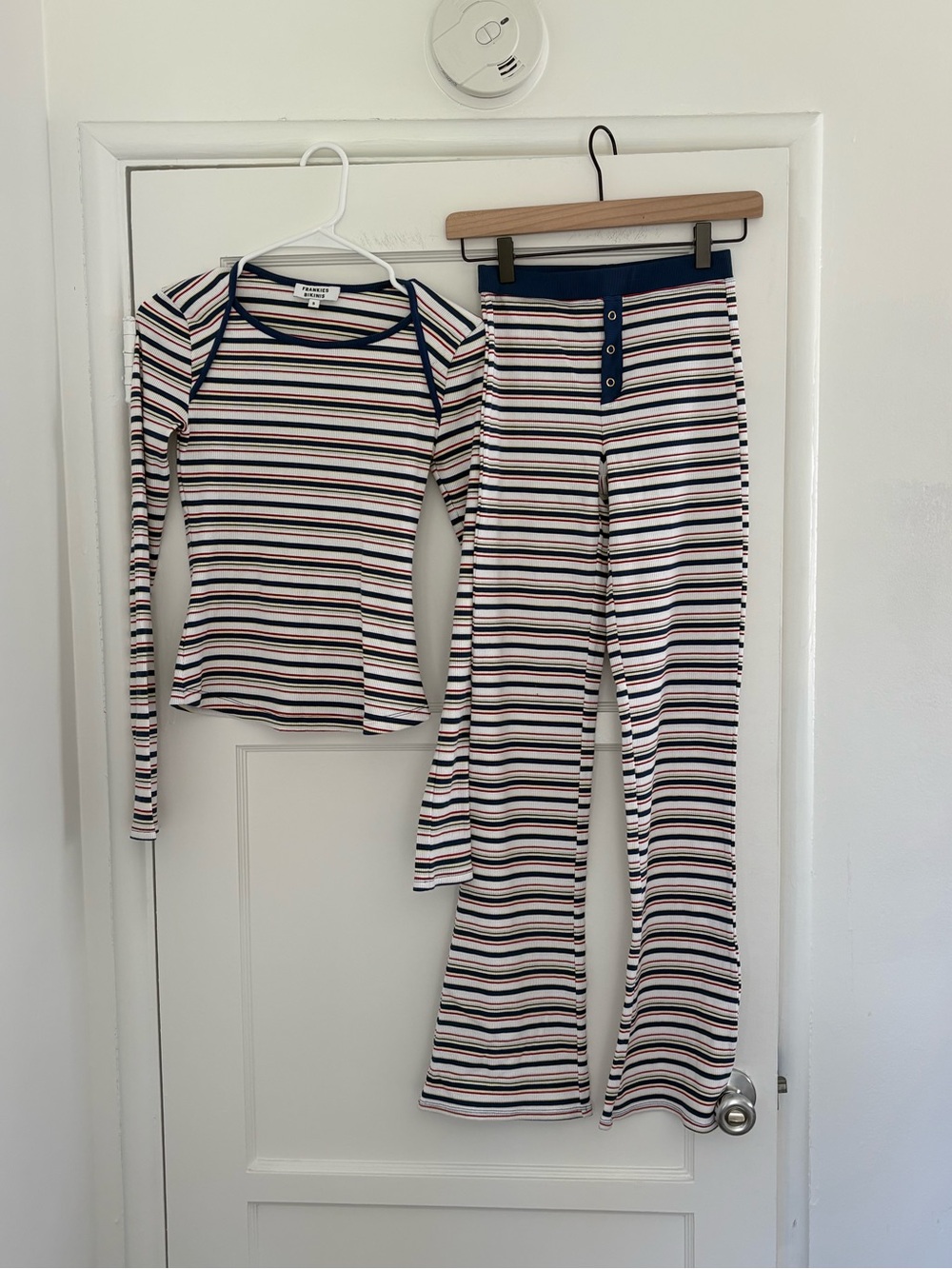 Frankie’s Bikinis Striped Long Sleeve Set